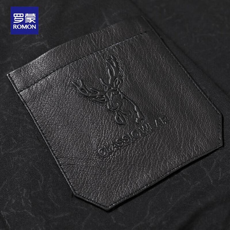 Romon Men's First Layer Goatskin Leather Jacket