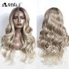 Noble Lace Front Wig Synthetic 28“ Highlight Honey Brown Body Wave Wig Blonde Wigs For Women Lace Wig Synthetic Lace Front Wig