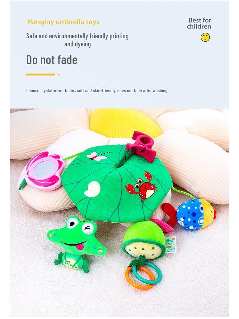 Happy Monkey Baby Crib Mobile: Newborn Bed Hanging Wind Chime & Sleep Aid Toy