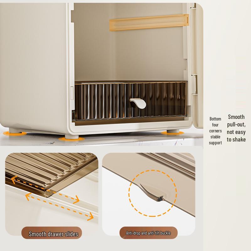 High-Capacity Dustproof Makeup Organizer for Skincare & Lipstick Storage