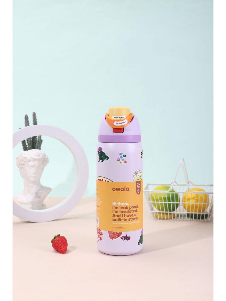 Owala Isolierte Edelstahl Sportwasserflasche - Kreativ, Modisch, Tragbarer Obstbecher