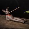 Frog Incense Stick Holder Ceramic Insence Burner Ash Catcher Incense Nice Stand Frog Ornament for Aromatherapy Yoga for Home