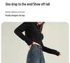 Women's Spring & Autumn 2025 Petite High-Waisted Wide-Leg Slim-Fit Jeans - New Fashion Trend