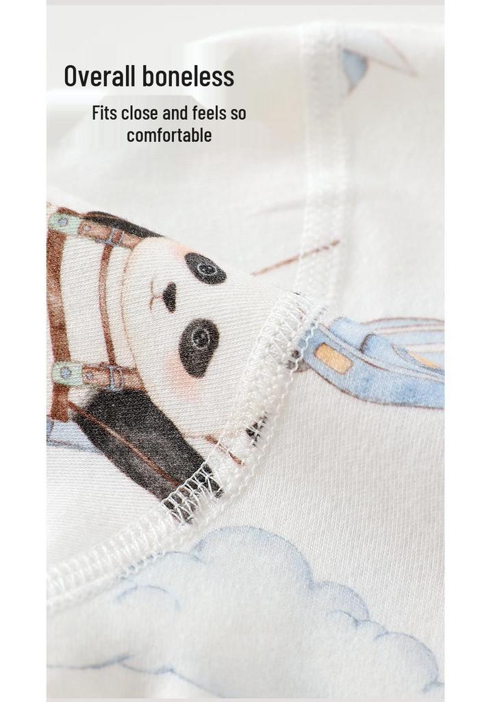Kids' Cotton Autumn/Winter Set: Warm Long Sleeve Base Layer & Pants for Babies 0-6 Years