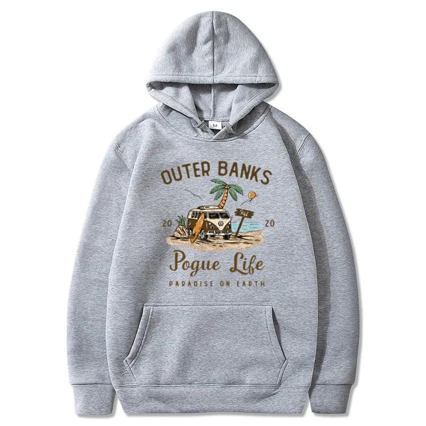 Outer Banks Pogue Life Graphic Hoody - Winter-Spring Hooded Casual Hooded Jacket for Men and Women