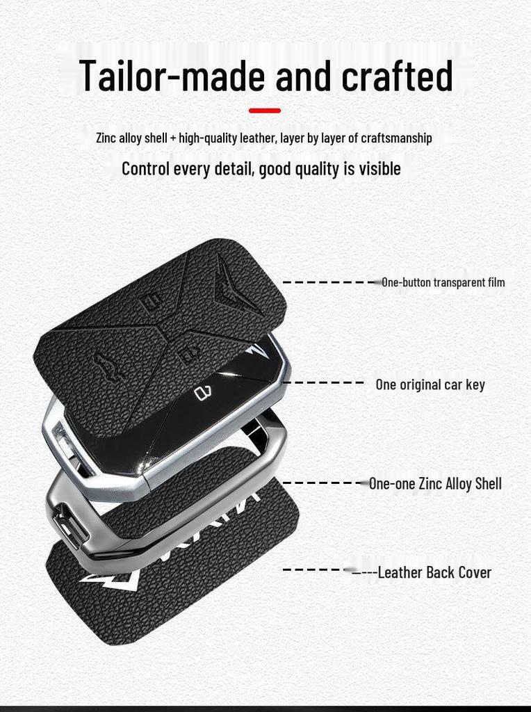 Chery Kaiyi Kunlun 300 Key Case - Tianji Plateau Edition Metal Protective Shell Buckle