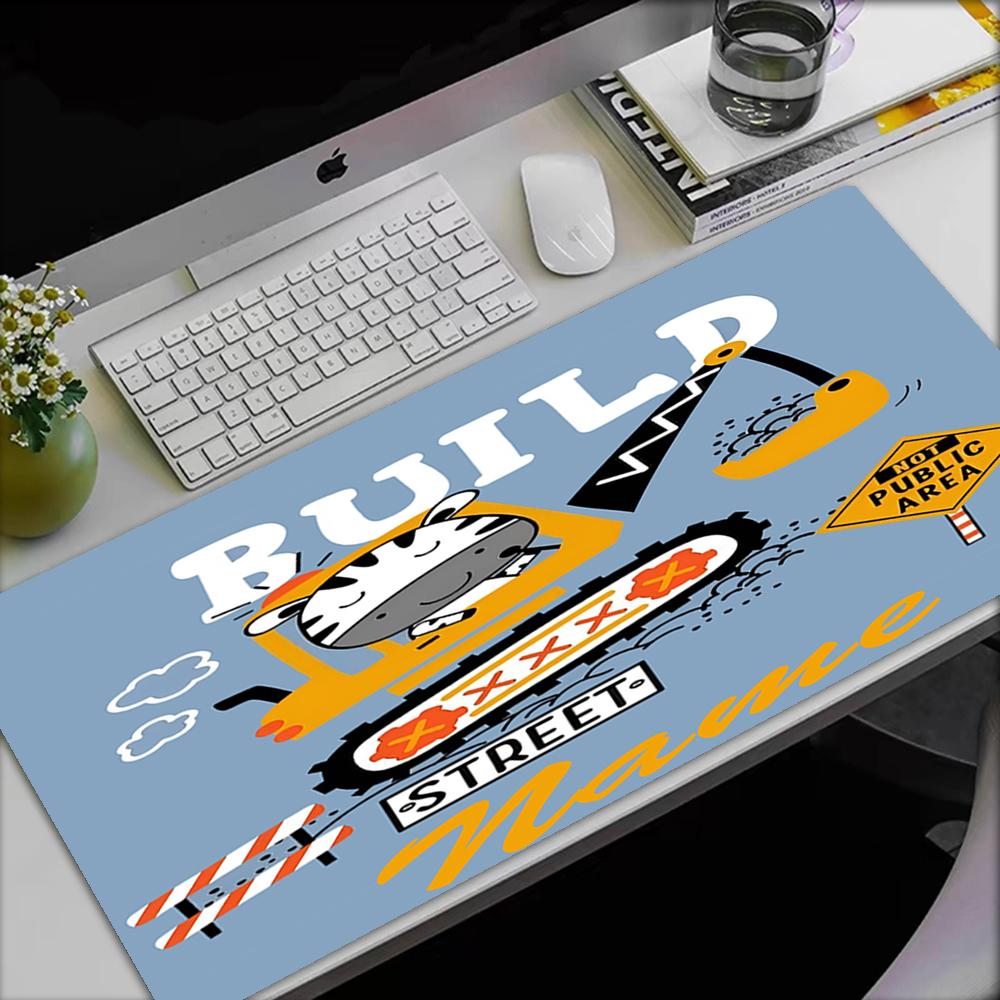 Custom Name excavator Theme Mouse Pad, Non Slip Rubber Base, Multifunctional Office & Home Decor, Perfect for Workspace Personalization.
