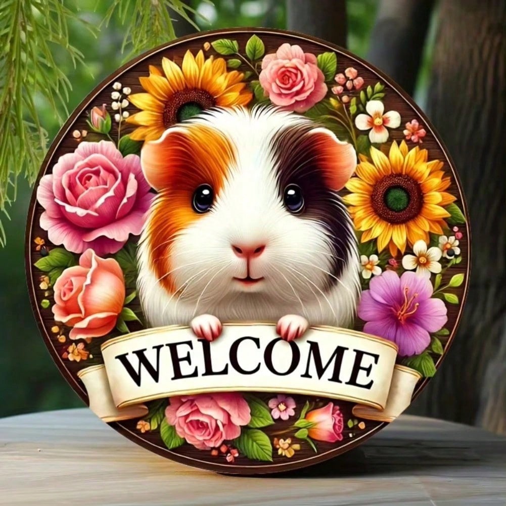 

Rustic Vintage Metal Rabbit Wall Sign Durable Home Decor Easy Hang 20x20 разноцветный
