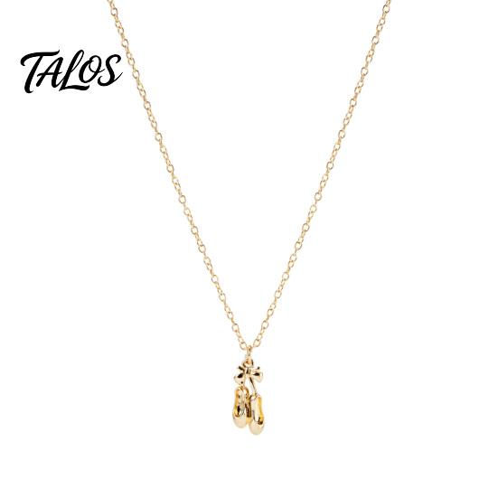 Lightweight Charm Necklace Ballet Shoes Necklace, Elegant Ballerina Pendant Dainty Comfortable Everyday Dancer Stylish Jewelry for Women Girls