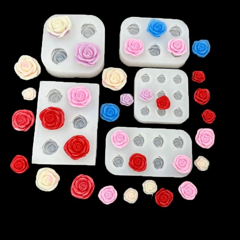 Food Grade Silicone Rose Mold For Chocolate Soap Candle Making Crafting Reusable Decoration Tool Baking Mould