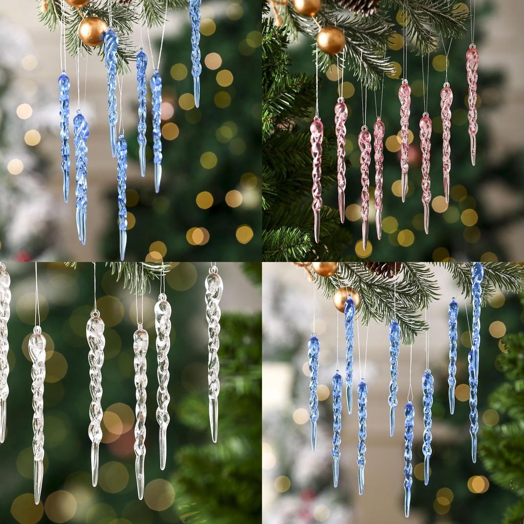 Creative Christmas Acrylic Snowflake Ornaments For Tree Decoration With Transparent And Colored Options