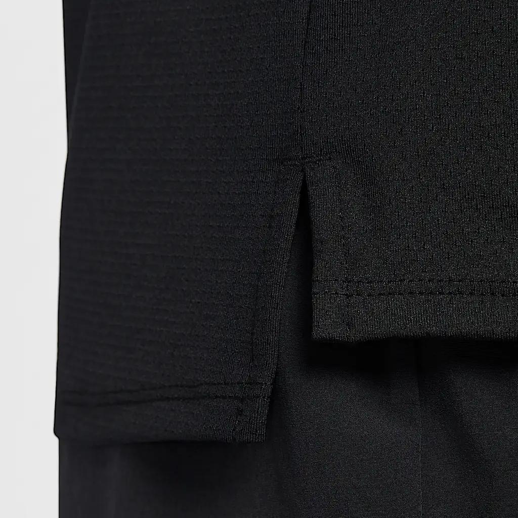 Nike Court Advantage Dri-Fit Raglánové rukávy Logo Rychleschnoucí Prodyšné Tenisové polo Slim Fit Tričko s krátkým rukávem Pánské topy Černá Bílá FZ6908010