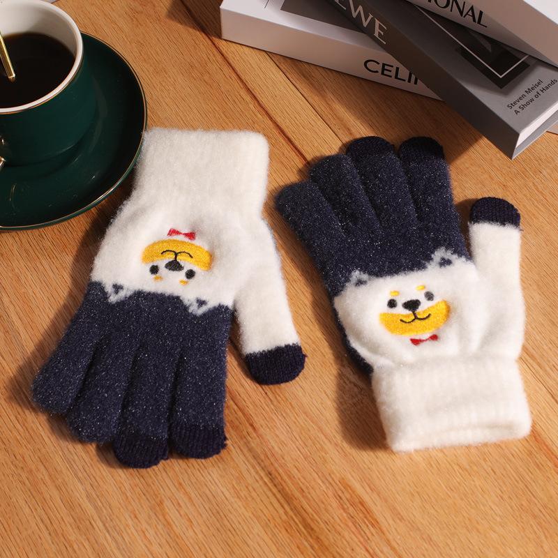 Женский вязаный корейская версия бархатный утолщенный мультяшный милый мягкий девочка теплый оптом