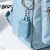 Cute Backpack Accessory Mini Suitcase Keychain Metal Luggage Bag Charm with Rolling Trolley Case Pendant Wheels Travel Themed Accessories Gift for