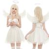 White Sexy Zombie Costume, Halloween Ghost Bridal Party Costume, White Angel Cosplay Uniform
