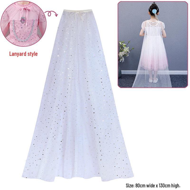 

Костюм принцессы Эльзы и Анны для девочек: плащ и фата One Size (fits girls aged 3-8)