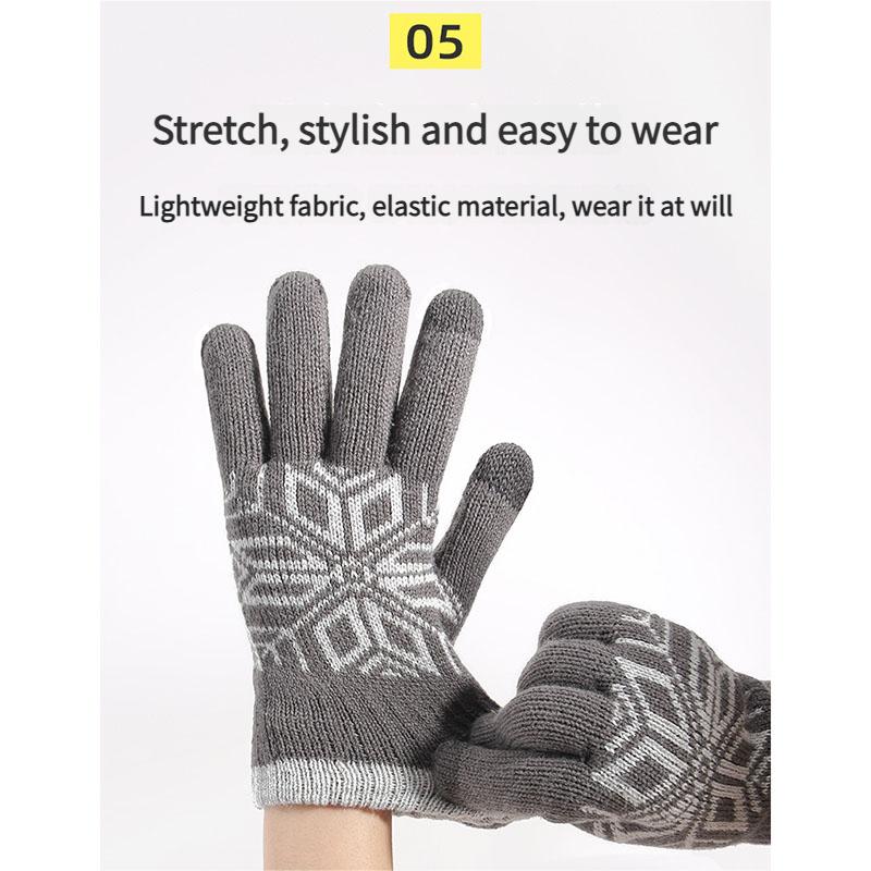 Winter Warm Gloves Double Thickness Blended Finger Gloves Neutral Cold Proof Cycling Gear For Extreme Cold Weather