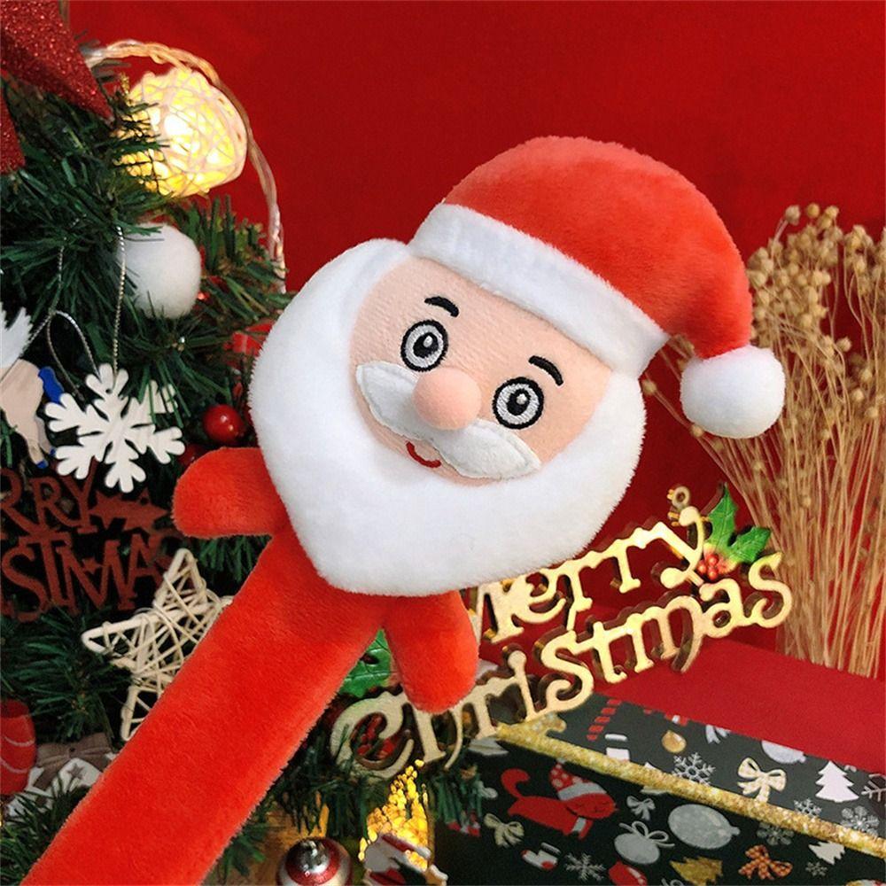 Reindeer Elk Christmas Slap Bracelets Plush Toy Clap Circle Toys Festival Decor