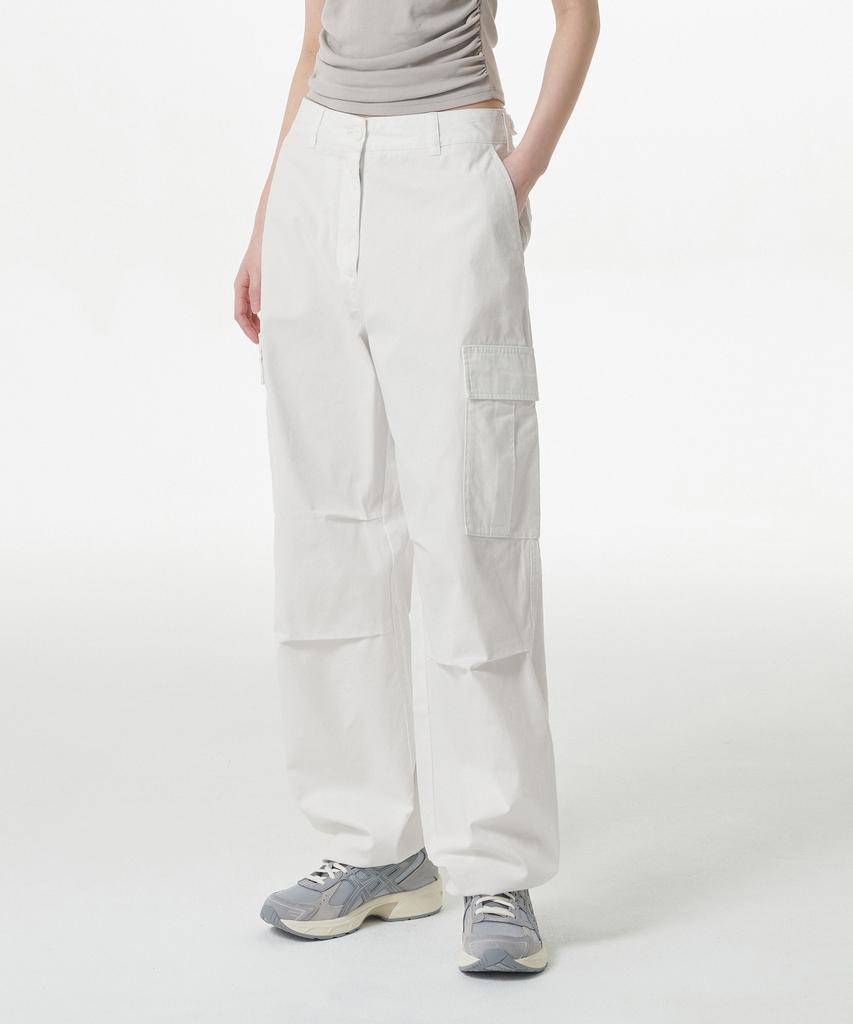 MUSINSA STANDARD WOMAN Women'S Wide Cargo Pants [White]