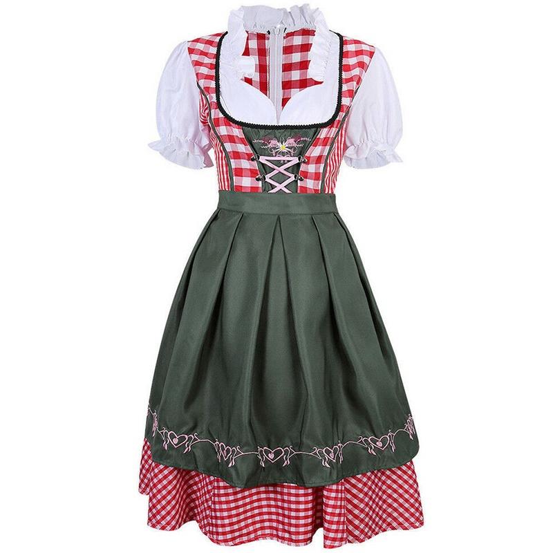 

Платье для Октоберфеста женское немецкое баварское этническое трахтен пивное дирндль костюм 2XL
