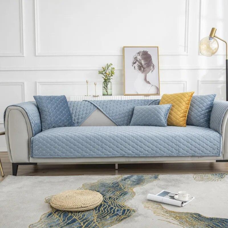 Plüsch-Sofabezug, einfarbig, superweich, für Wohnzimmer, Sofakissen, modern, einfach, rutschfest, Sofa-Rückenbezug, Handtuch, kann individuell angepasst werden