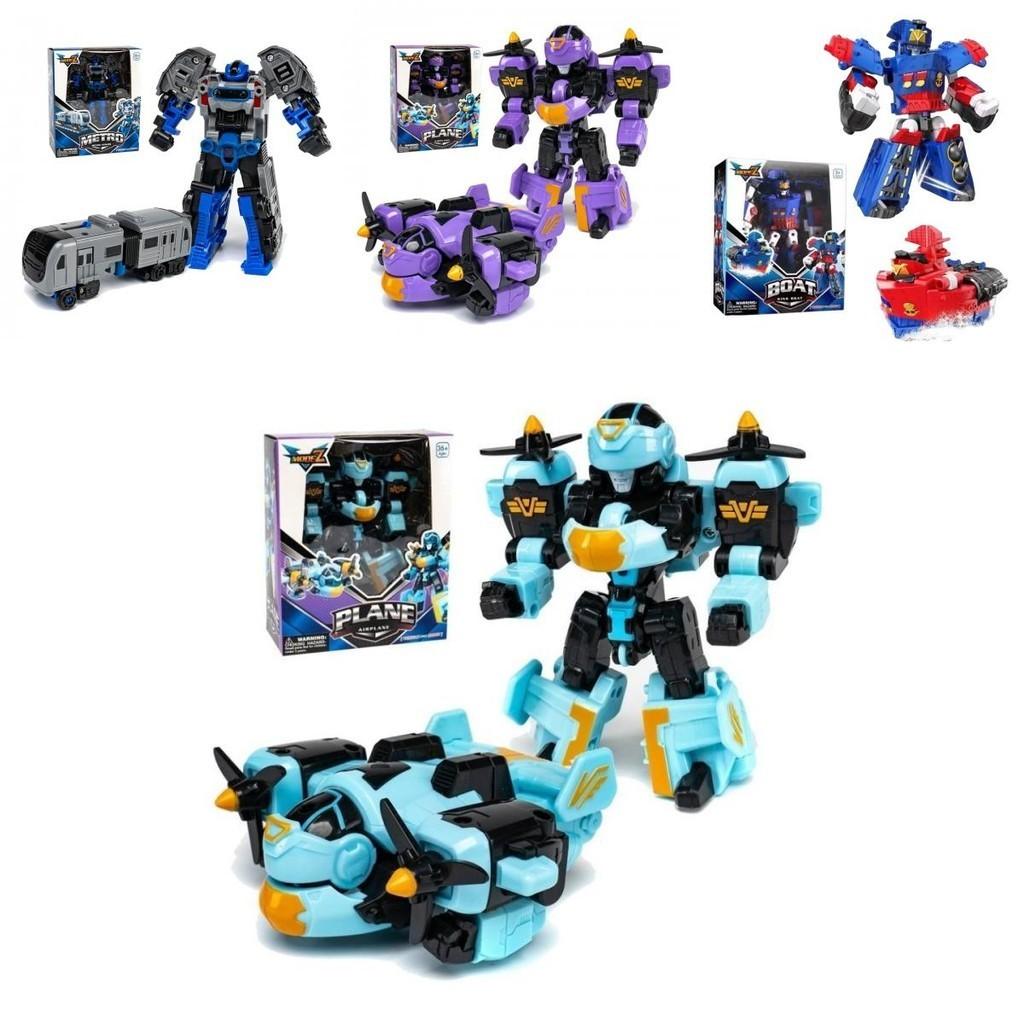 Transforming Car Robot Mech Action Figure Toy Cartoon Collectible With Puzzle Assembly Plastic Material