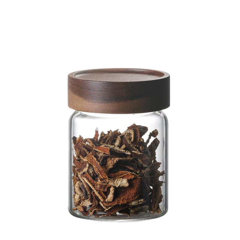 UOSU Glass Storage Jar with Acacia Wood Lid