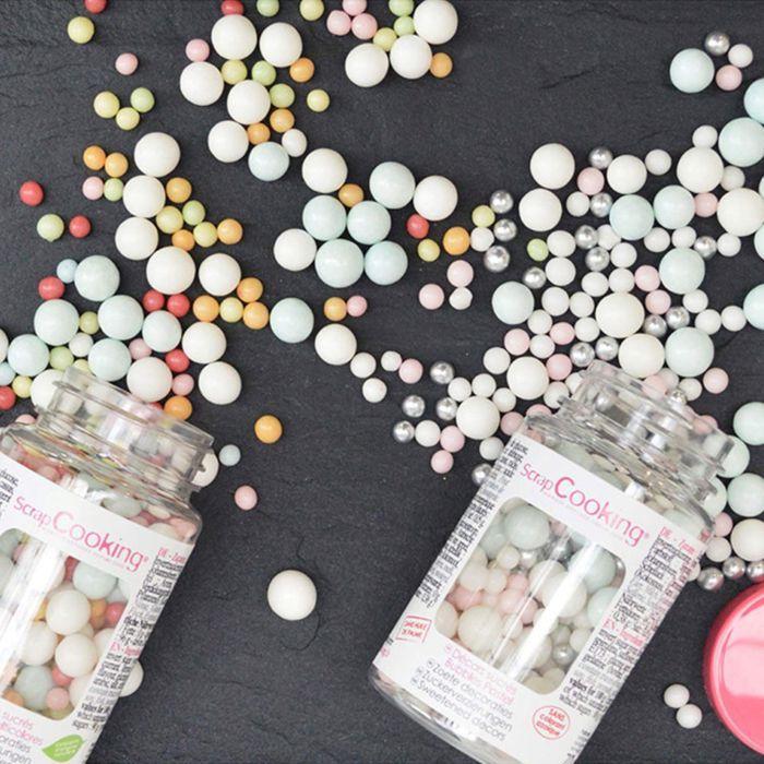 Décors sucrés boules pastel 70 g