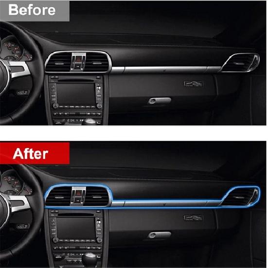 RGB Car Interior Ambient Lamp Optical Fiber Atmosphere Light Strips Decorative