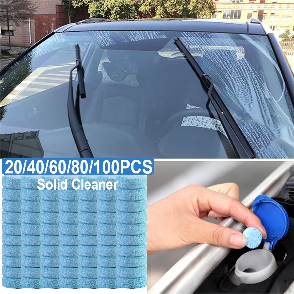 20/40/60/80/100PCS Solid Cleaner Car Windscreen Wiper Effervescent Tablets Glass Toilet Window Windshield Cleaning Car