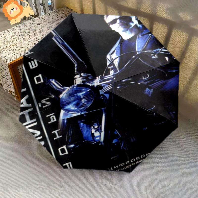 Terminator: Future Folding Umbrella Suitable for All Seasons Durable Sun Umbrella Three Folds Sun Umbrella