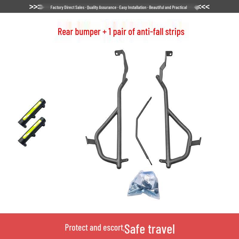 Yamaha Jog i125 Full Coverage Front & Rear Bumper, Footboard, and Exhaust Anti-Collision Protective Set
