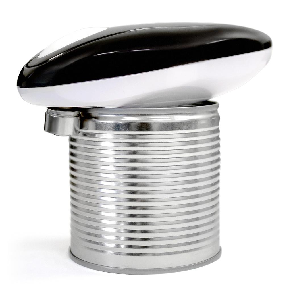 CELIRO A1 Electric Can Opener: One-touch Start/stop, Smooth Cutting Edge, Ergonomic, Compact, Cordless Design, Black.