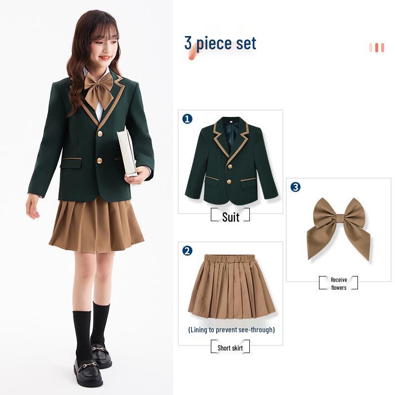 British Style Autumn/Winter School Uniform Set for Boys and Girls