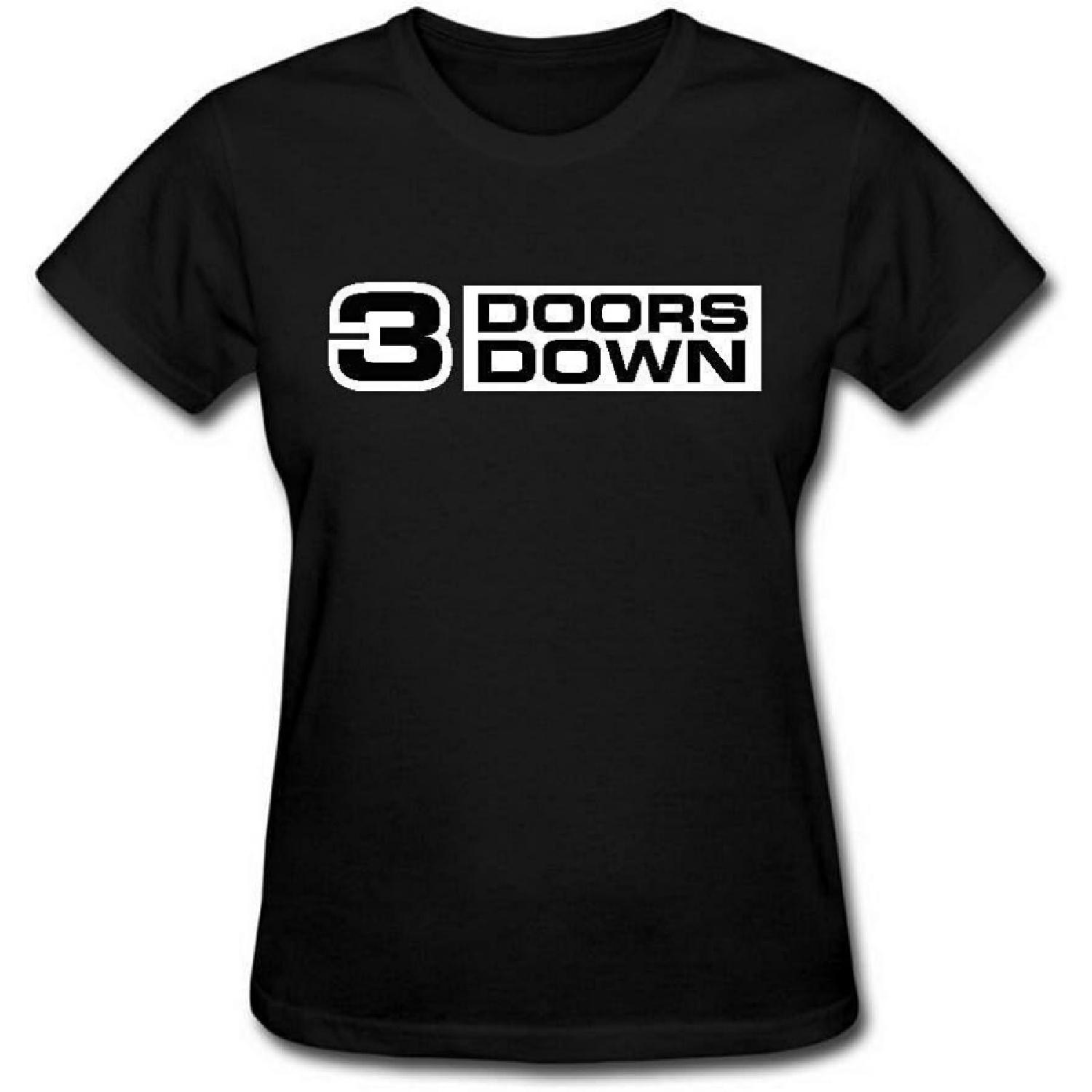 Next Style Women s 3 Doors Down Rock Band Logo Black T Shirt S