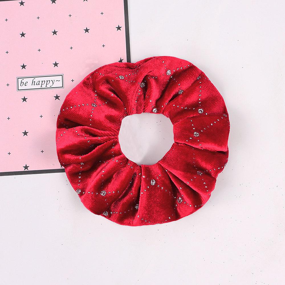 Velvet Nail Pearl Scrunchie Women Elastic Hair Rubber Bands Accessories Gum For Women Girls Ties Hair Ring Rope Ponytail Holder