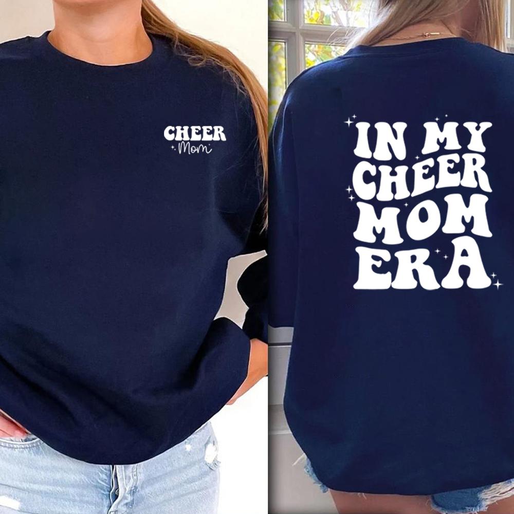 In My Cheer Mom Era Sweatshirt Cheer Mama Hoodie Cheer Mom Life Sweatshirt Women Clothes Mother Pullover Mama Gift