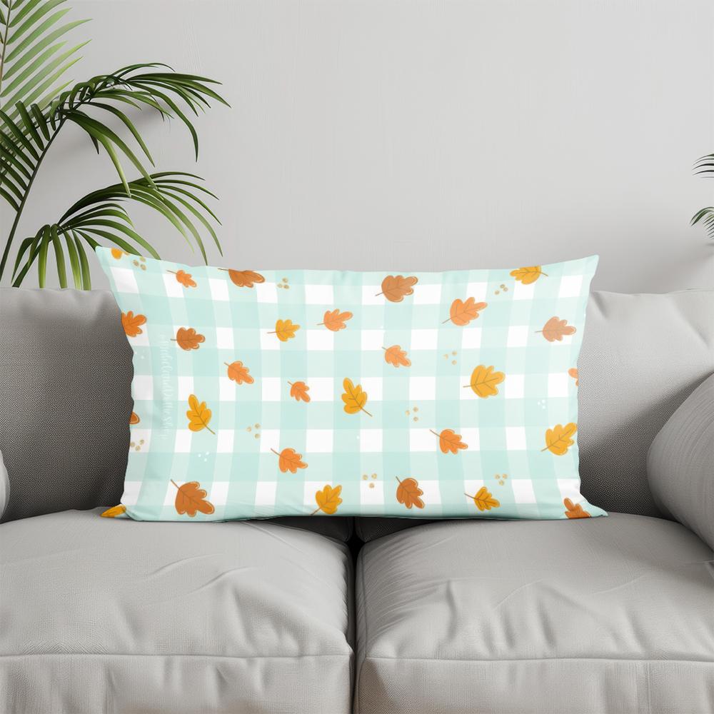 Home Decor Autumn Maple Leaf Pattern Pillow Suitable For Sofa Bedroom Car Pillow Cover Cushion Rectangular Back Cushion