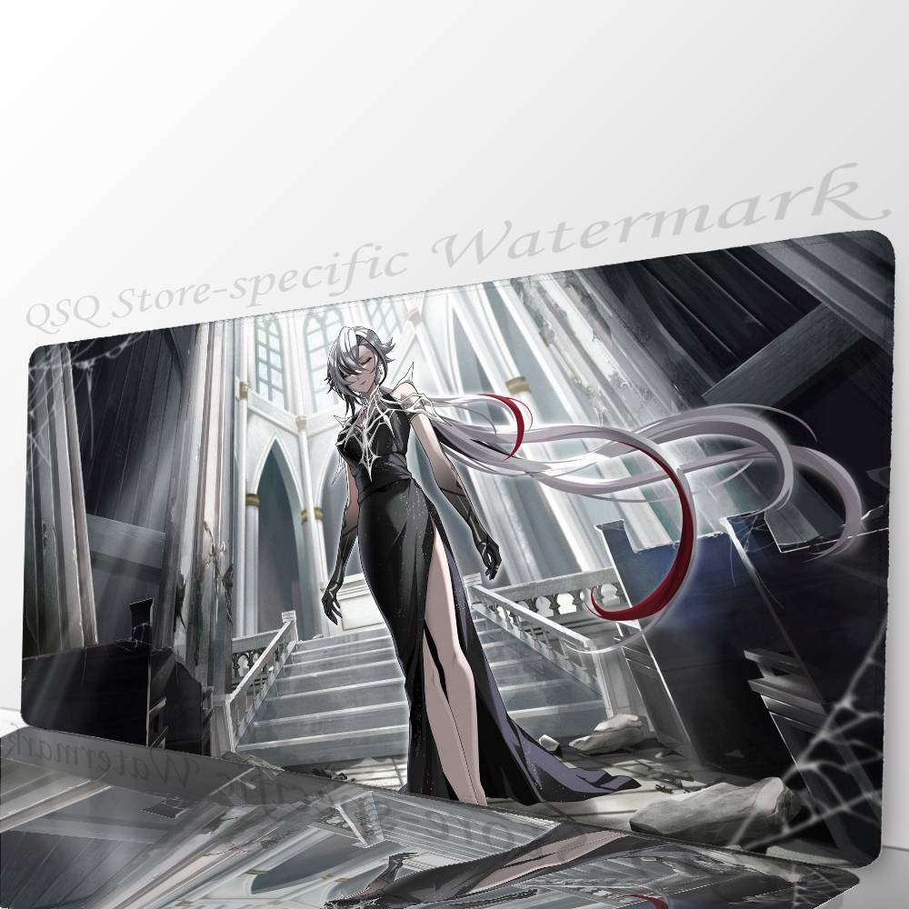 Arlecchino Anime G-Genshin Impact Mousepad Non-slip Suitable For Office Computers Laptops E-sports Game Desk Mats XXL Keyboard