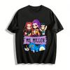 Ms. Miller Girl Group Cartoon Print T-Shirt Trendy Street Style Loose Casual Unisex Top Pure Cotton T-shirt