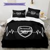 Biancheria da letto con motivo Arsenal Football Club Decorazione per la casa Regalo di compleanno (1 * copripiumino + 2 * federa, senza nucleo)