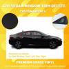 Chrome Overlay Blackout Delete For Matte Sedan Honda Civic Window 2016- Trim