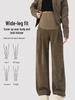 Pantalones de Pierna Ancha de Cintura Alta para Maternidad Tallas Grandes Primavera/Verano 2026 con Soporte Abdominal y Pierna Recta Forrados de Terciopelo