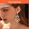 Boucles d'oreilles pendantes géométriques en alliage avec design en ligne pour une tenue de soirée élégante pour femmes
