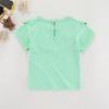 Summer Children's Ruffled T-shirt Round Neck Casual Top For Girls