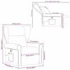 VidaXL Fauteuil de massage inclinable électrique gris nuage tissu 3303373