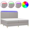 VidaXL Sommier à Lattes de Lit avec Matelas et LED, Lit Rembourré avec Tête de Lit, Lit Double, Lit Adulte de Chambre, 3135621