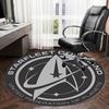 1pc Starfleet Command Emblem Round carpet, Made of Polyester,Perfect for Decorating Office Chairs, Living Rooms,Vibrant Decorative Rug