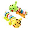 Plush Caterpillar Pet Toy Interactive Squeaky Pet Toy for Small Medium Dogs Soft Stuffed Puppy Chew Toy for Teething