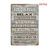 Printing Retro Rectangular Iron Metal Sign Wall Decoration Regular Hot Tub Size Art Decoration Suitable for Bathroom